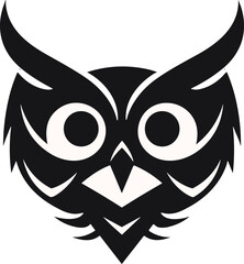 owl eyes logo vector design template