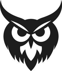 owl eyes logo vector design template