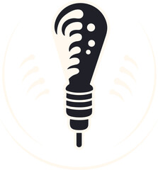podcast with lightbulb idea logo vector design