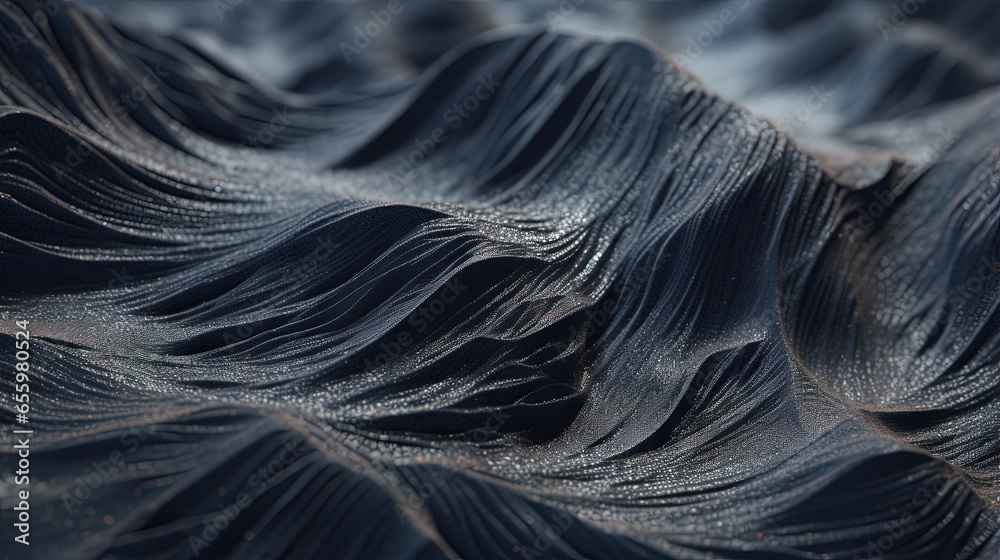 Wall mural scientific abstraction with futuristic textured tissue waves. tech background with close-up wave bio