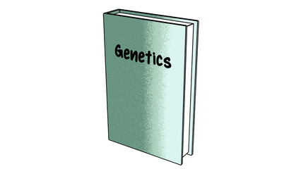 Book on genetics, cartoon style - Medical specialities books series