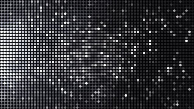 Silver disco lights background. Disco party glowing animation. VJ animation. Platinum flicker wall lights. Night club, music video, LED screen and projector, glamour and fashion event, jazz, pop. 4k. 