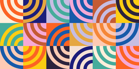 Geometric minimalistic mosaic seamless pattern. Abstract vector for web banner, business presentation, branding, card, invitation, poster, cover, textile print.