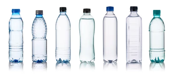 Deurstickers plastic water bottle © Gresei