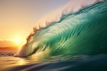 background with wave for professional photography. Generative AI
