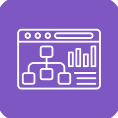 Fototapeta premium Webpage Statistics Icon