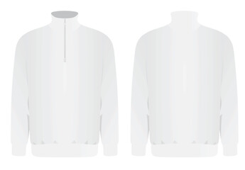 White man zip top t shirt. vector illustration © marijaobradovic