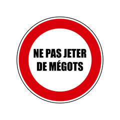 Dépôt de déchets Panneau interdit signalisation rond rouge