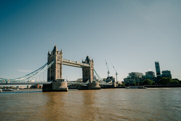 Fototapeta na wymiar Tower Bridge in London in the late afternoon. london, england - august 2023