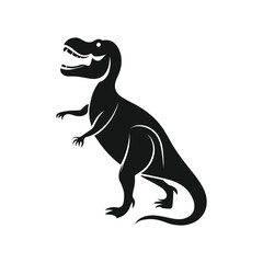 dinosaur silhouette icon sign, raptor tyrannosaurus symbol design