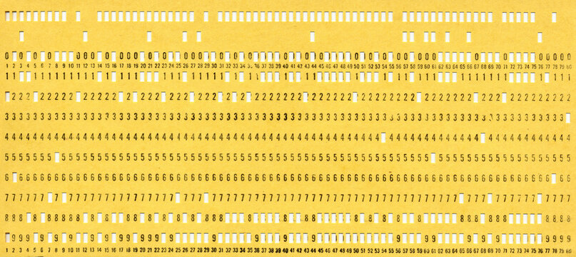 punched card for programming