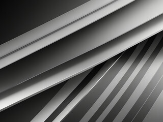 Obraz premium Modern backgrounBlack white dark gray abstract. Geometric shape. Diagonal line stripe angle 3d. Gradient. Matte brushed metal steel metallic effect. Wide banner. Panoramic. Design. Template. Premium