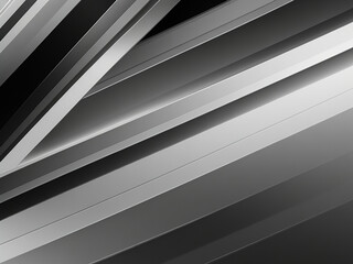Obraz premium Modern backgrounBlack white dark gray abstract. Geometric shape. Diagonal line stripe angle 3d. Gradient. Matte brushed metal steel metallic effect. Wide banner. Panoramic. Design. Template. Premium
