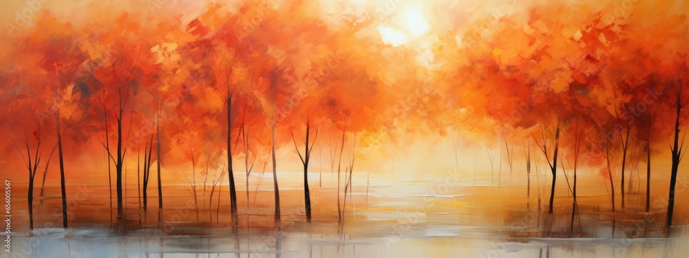 Canvas Prints Crisp air dances with vibrant hues, painting landscapes in fiery glory.