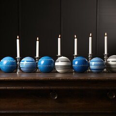 Naklejka premium Happy Hanukkah Background Wallpaper