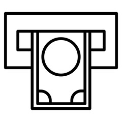 Outline Atm icon