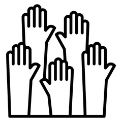 Outline Group Hands icon