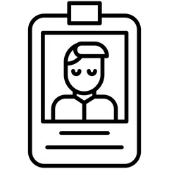 Outline Id Card icon