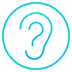 Outline gradient ENT icon