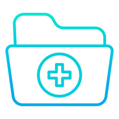 Obraz premium Outline gradient Medical File icon