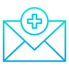 Obraz premium Outline gradient Medical Mail icon