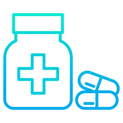 Outline gradient Medication icon