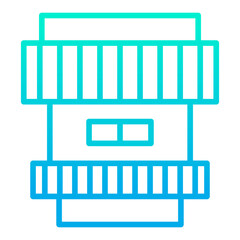 Outline gradient camera Lens icon