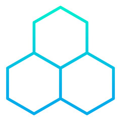 Outline gradient Bee Cells icon