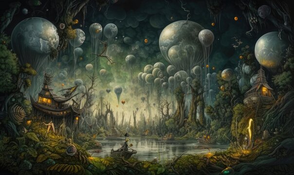 dark fantasy future ghostpunk landscape city mystic poster alien steampunk wallpaper fantastic