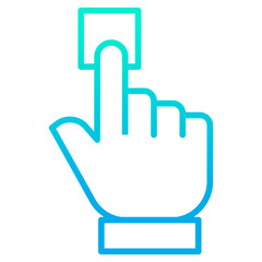 Obraz premium Outline gradient Poll icon