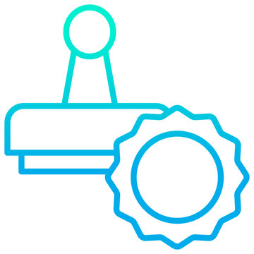 recommend clip art: Outline gradient Stamp icon