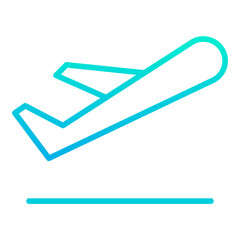 Outline gradient Flight Departure icon