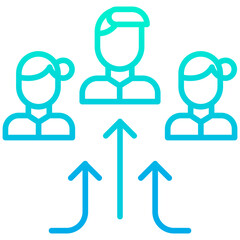 Outline gradient User Promotion icon
