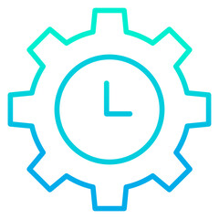 Obraz premium Outline gradient Time management
