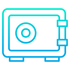 Outline gradient Safebox icon
