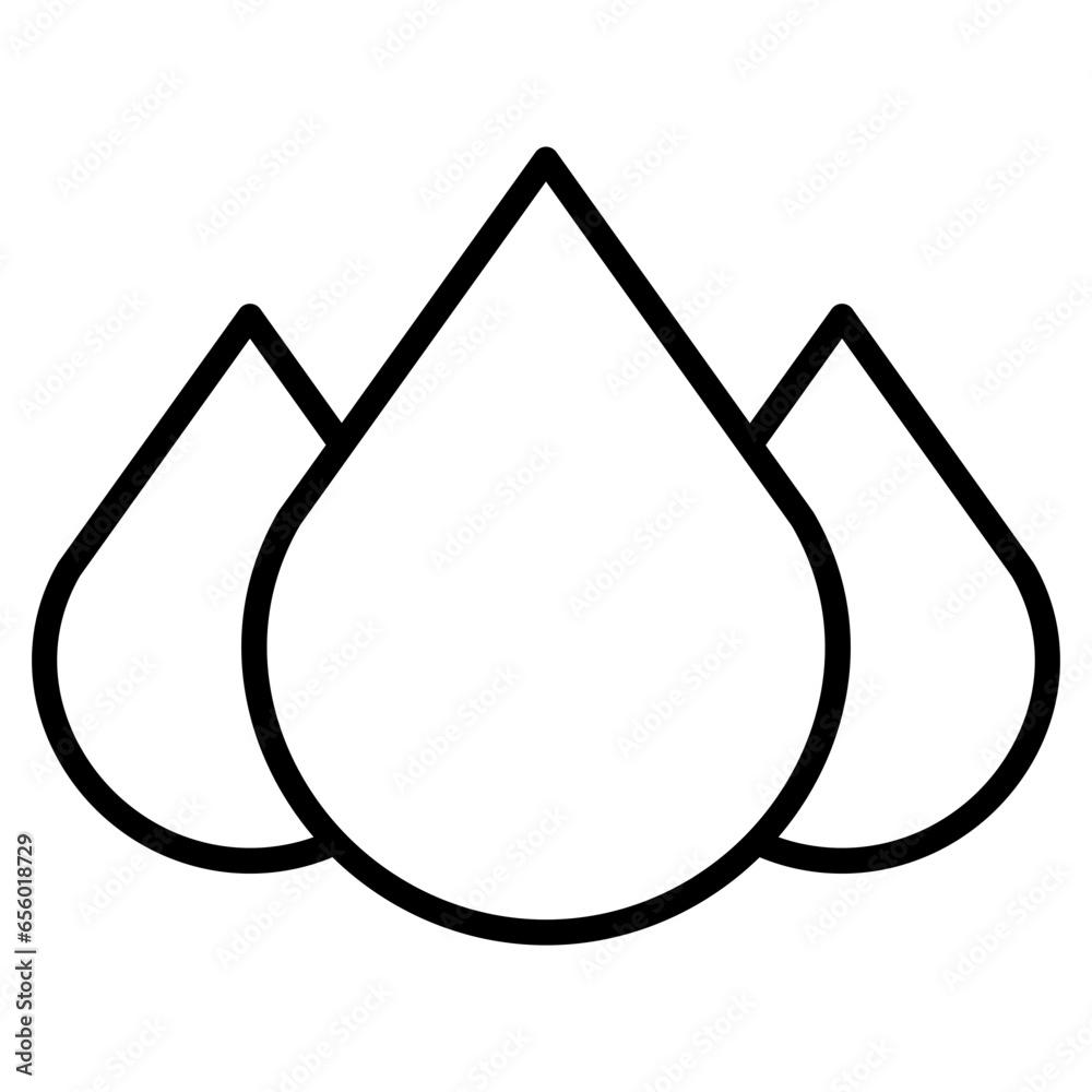 Poster outline droplets icon