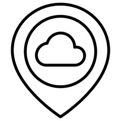 Outline Clouds Placeholder icon