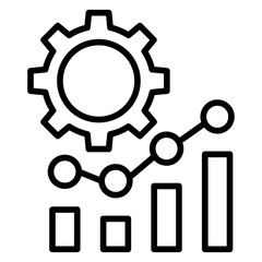 Outline Analytics Setting icon