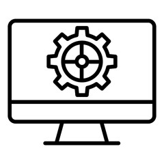Outline Desktop Settings icon