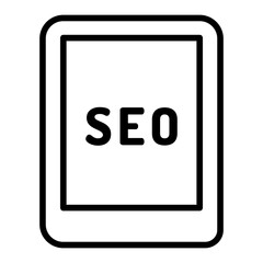 Outline Tablet Seo icon