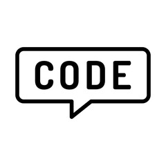 Outline Code Chat icon