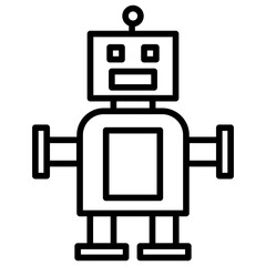 Naklejka premium Outline robot icon