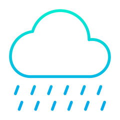 Outline gradient Rain icon