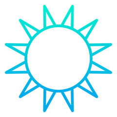 Outline gradient Sun icon