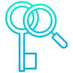 Outline gradient Keyword icon