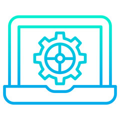 Outline gradient Laptop Settings icon