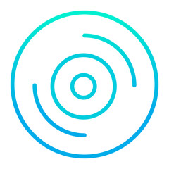Outline gradient Disc icon