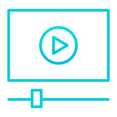 Outline gradient Media Player icon