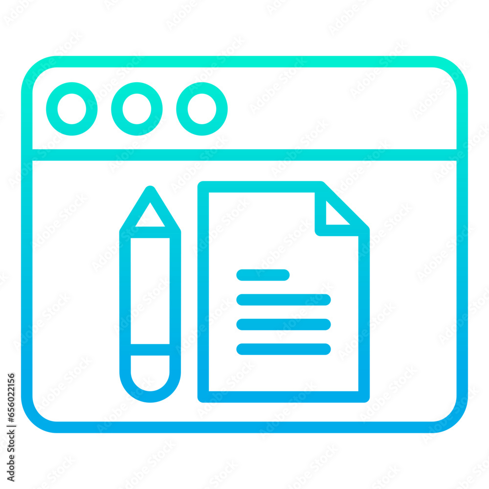 Poster Outline gradient Web Study Note icon