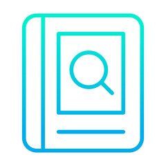 Outline gradient Museum Book Search icon